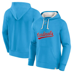Fanatics St. Louis Cardinals Light Blue Plan for Adversity Henley Fleece Pullover Hoodie - Fanatics Lifestyle
