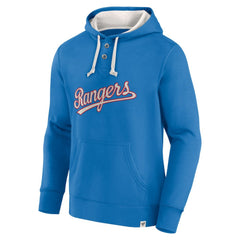 Fanatics Texas Rangers Royal Plan for Adversity Henley Fleece Pullover Hoodie - Fanatics on Sale