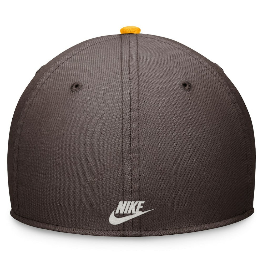 San Diego Padres Nike Cooperstown Collection Rewind Swooshflex Performance Hat - Brown/Gold - Nike Online