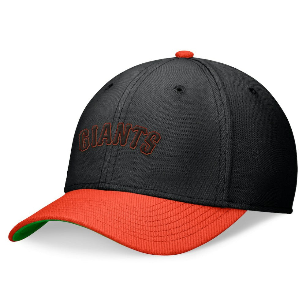 San Francisco Giants Nike Cooperstown Collection Rewind Swooshflex Performance Hat - Black/Orange - Nike Sale