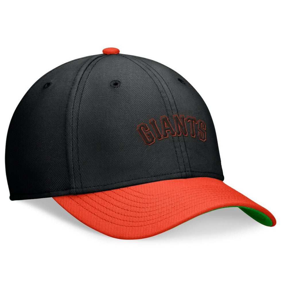 San Francisco Giants Nike Cooperstown Collection Rewind Swooshflex Performance Hat - Black/Orange - Nike Sale