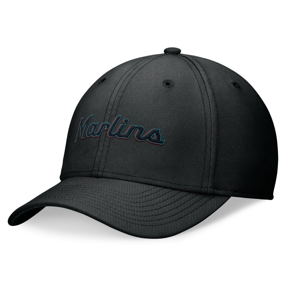Miami Marlins Nike Performance Flex Hat - Black - Nike Discount
