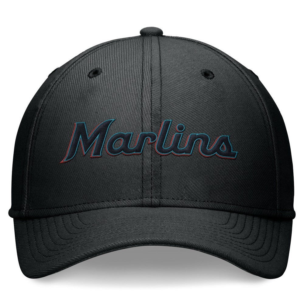 Miami Marlins Nike Performance Flex Hat - Black - Nike Discount