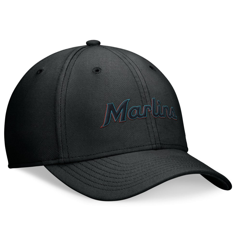 Miami Marlins Nike Performance Flex Hat - Black - Nike Discount