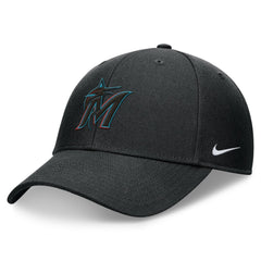 Miami Marlins Nike Club Performance Adjustable Hat - Black - Nike Sale