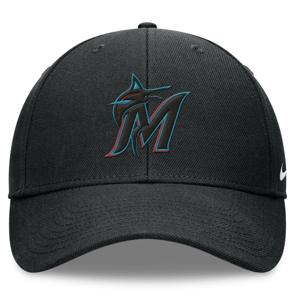 Miami Marlins Nike Club Performance Adjustable Hat - Black - Nike Sale