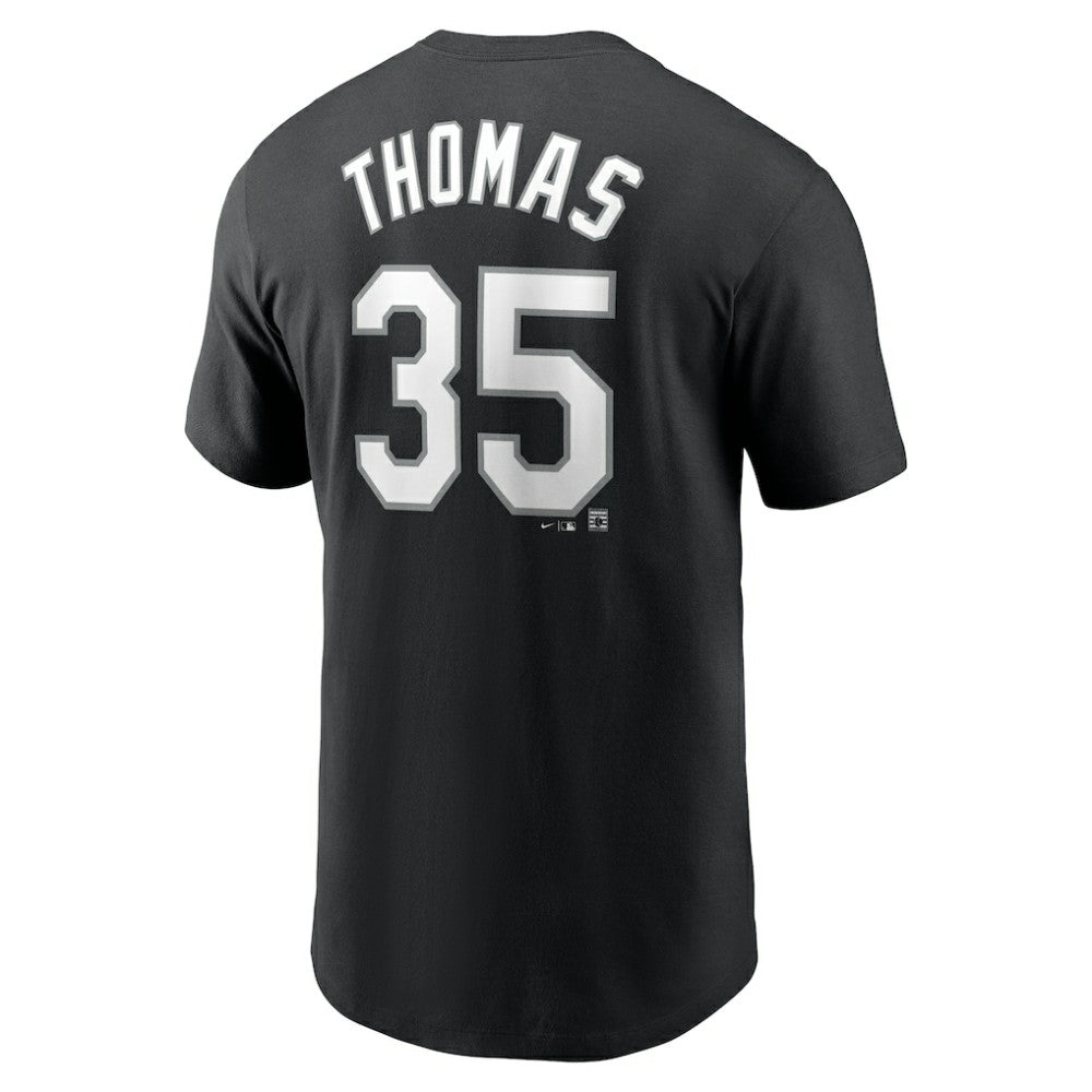 Frank Thomas Chicago White Sox Nike Cooperstown Collection Fuse Name & Number T-Shirt - Black - Nike Sale