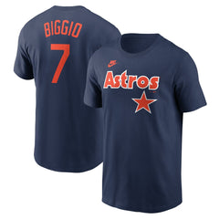 Craig Biggio Houston Astros Nike Cooperstown Collection Fuse Name & Number T-Shirt - Navy - Nike on Sale