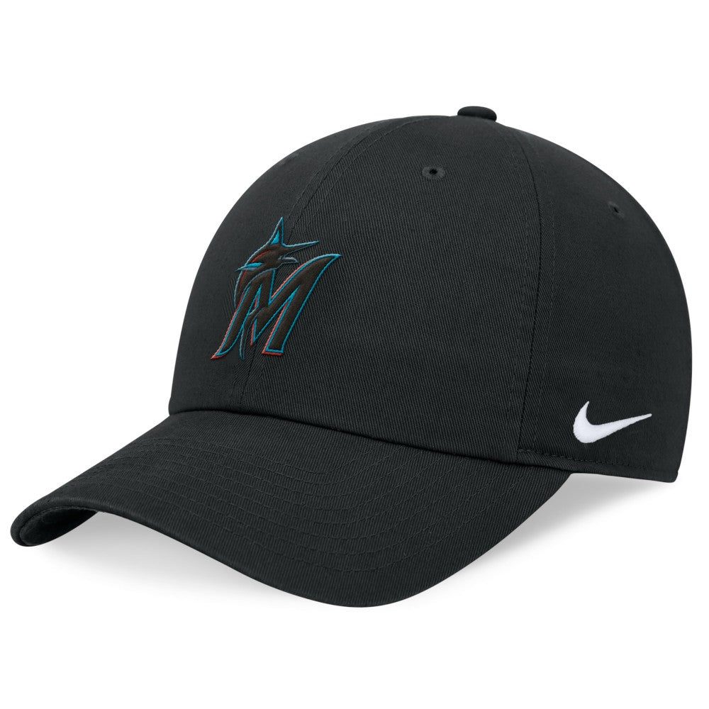 Miami Marlins Nike Club Adjustable Hat - Black - Nike Online