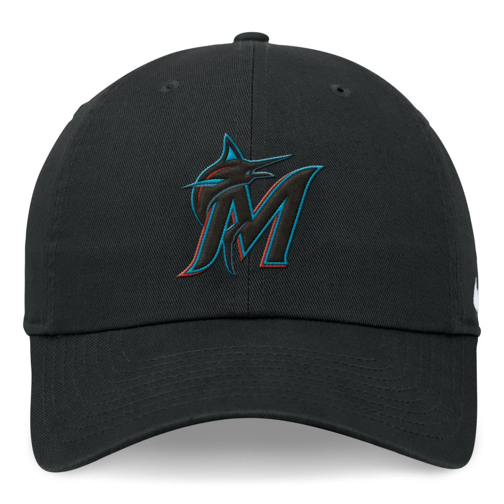 Miami Marlins Nike Club Adjustable Hat - Black - Nike Online