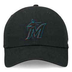 Miami Marlins Nike Club Adjustable Hat - Black - Nike Online
