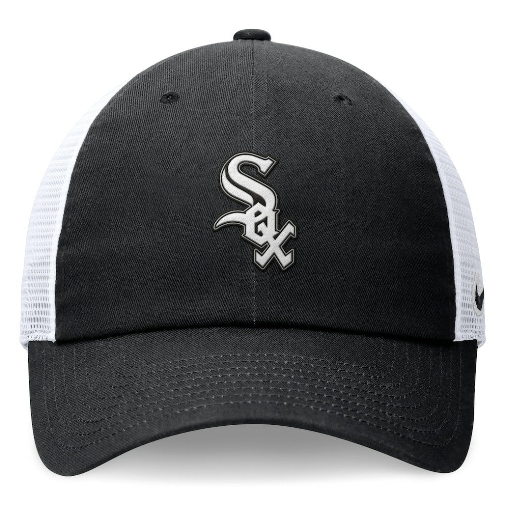 Chicago White Sox Nike Club Trucker Adjustable Hat - Black - Nike Lifestyle