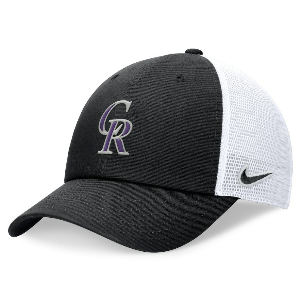 Colorado Rockies Nike Club Trucker Adjustable Hat - Black - Nike Discount