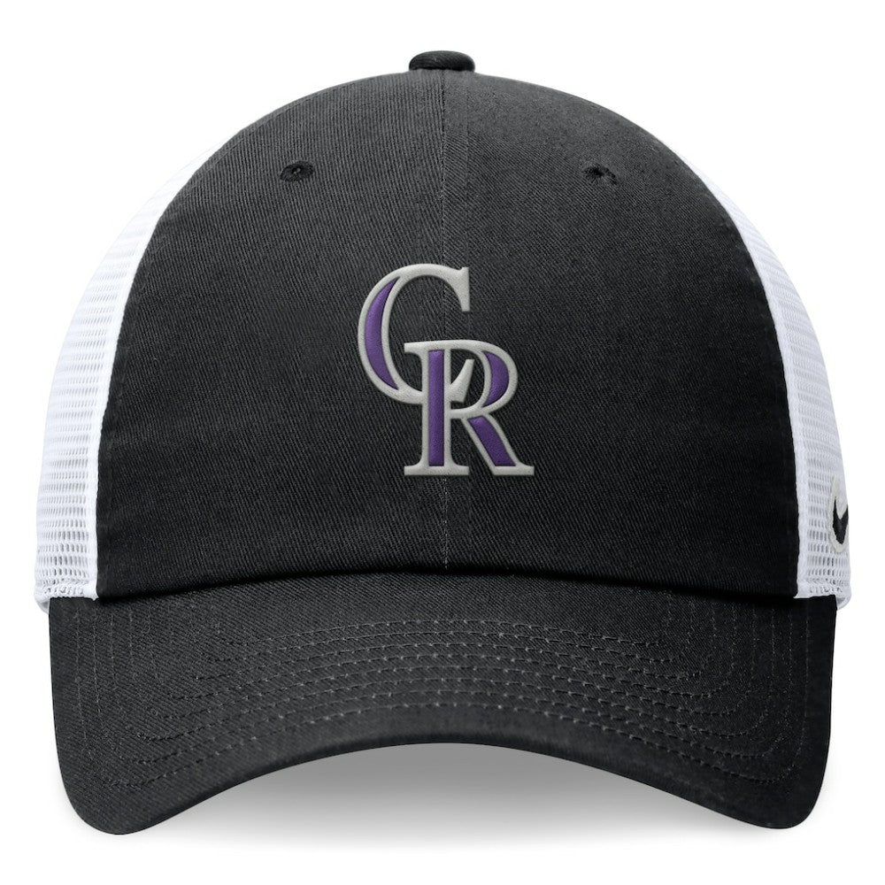 Colorado Rockies Nike Club Trucker Adjustable Hat - Black - Nike Discount