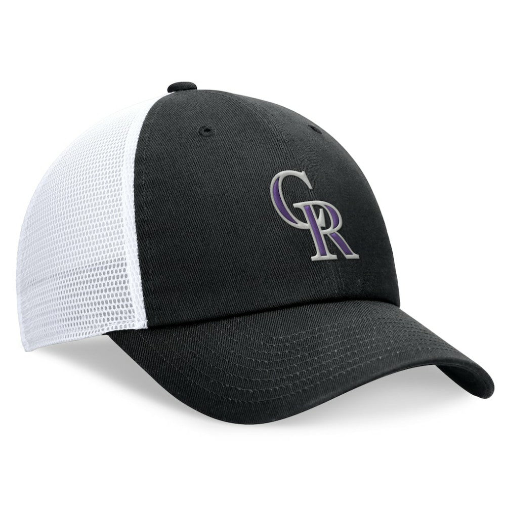 Colorado Rockies Nike Club Trucker Adjustable Hat - Black - Nike Discount