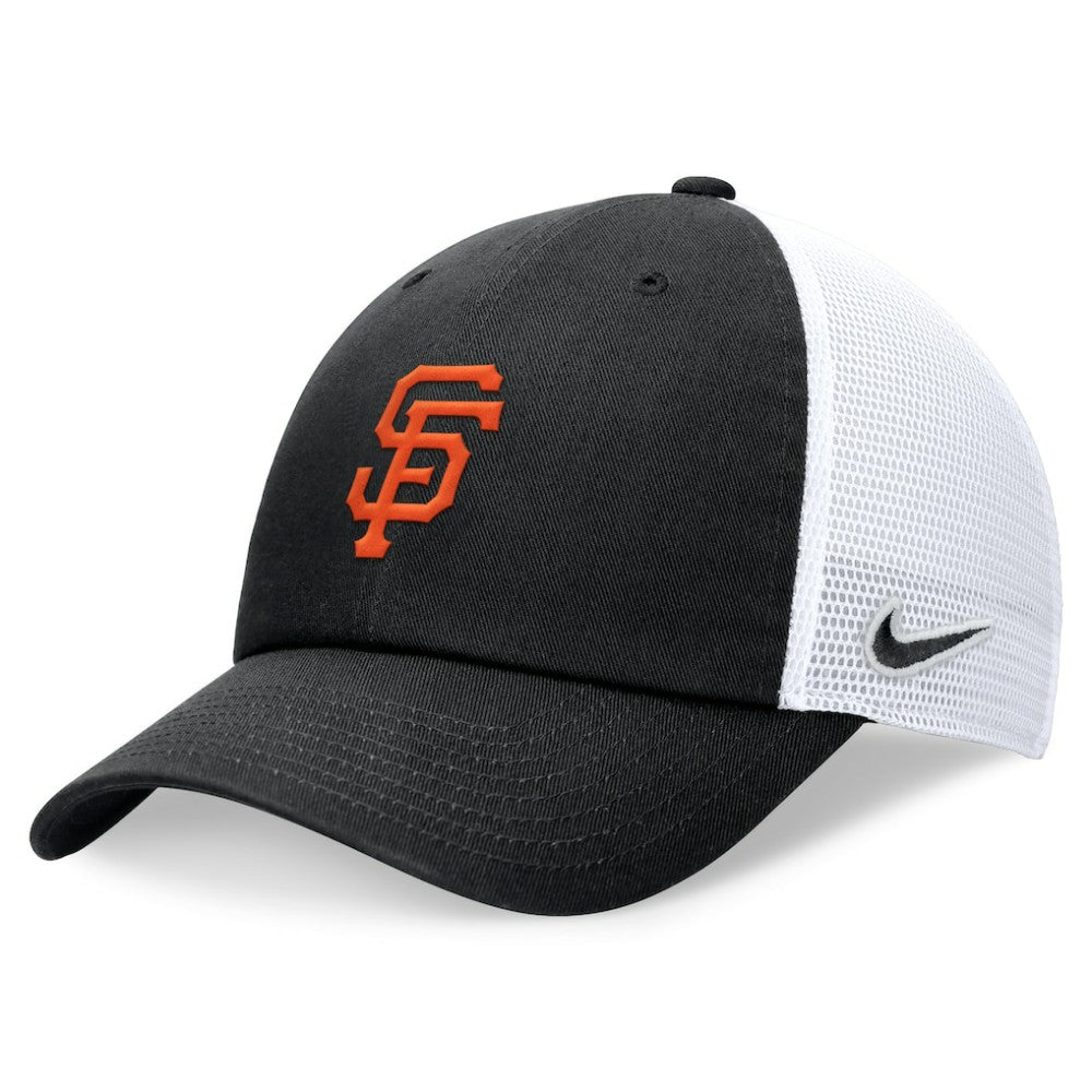 San Francisco Giants Nike Club Trucker Adjustable Hat - Black - Nike Lifestyle