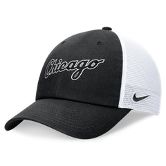 Chicago White Sox Nike Wordmark Adjustable Trucker Hat - Black - Nike Discount
