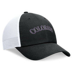 Colorado Rockies Nike Wordmark Adjustable Trucker Hat - Black - Nike Sale