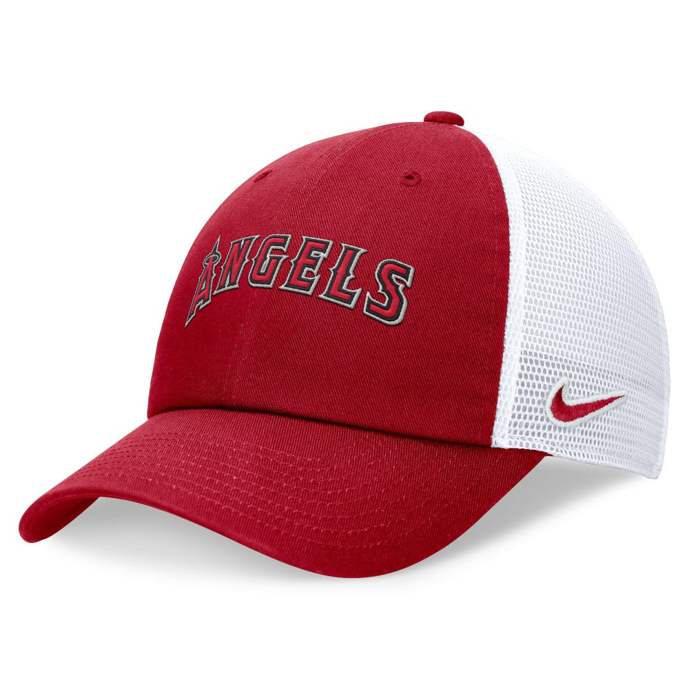 Los Angeles Angels Nike Wordmark Adjustable Trucker Hat - Red - Nike Online