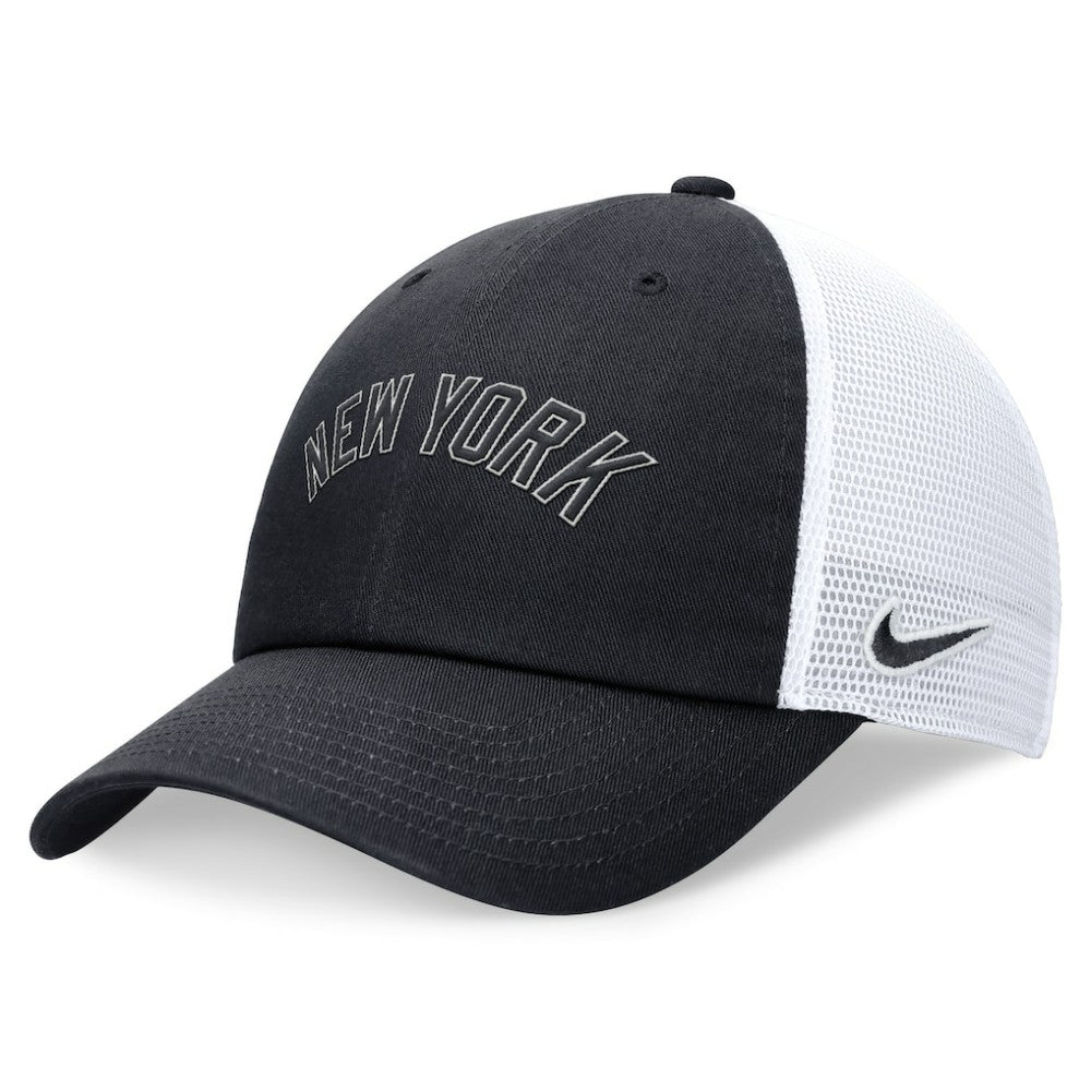 New York Yankees Nike Wordmark Adjustable Trucker Hat - Navy - Nike Discount