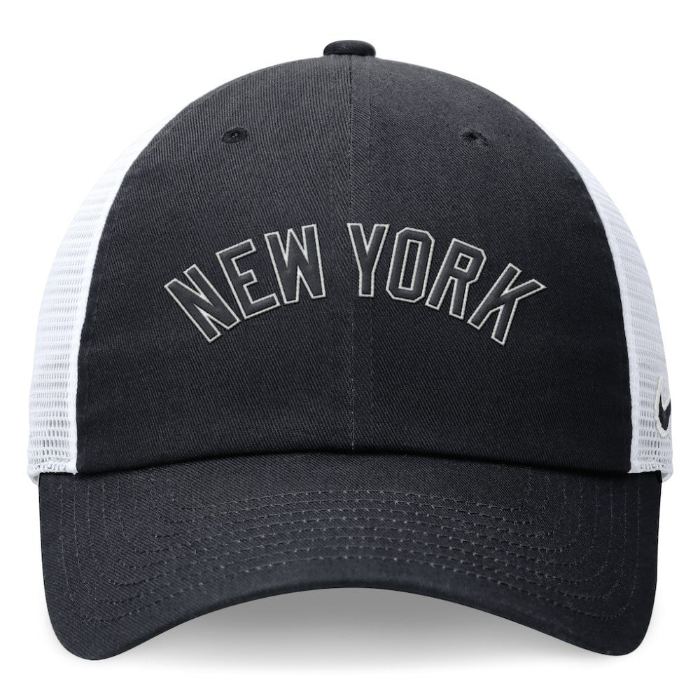 New York Yankees Nike Wordmark Adjustable Trucker Hat - Navy - Nike Discount