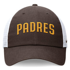 San Diego Padres Nike Wordmark Adjustable Trucker Hat - Brown - Nike Lifestyle