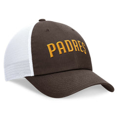 San Diego Padres Nike Wordmark Adjustable Trucker Hat - Brown - Nike Lifestyle