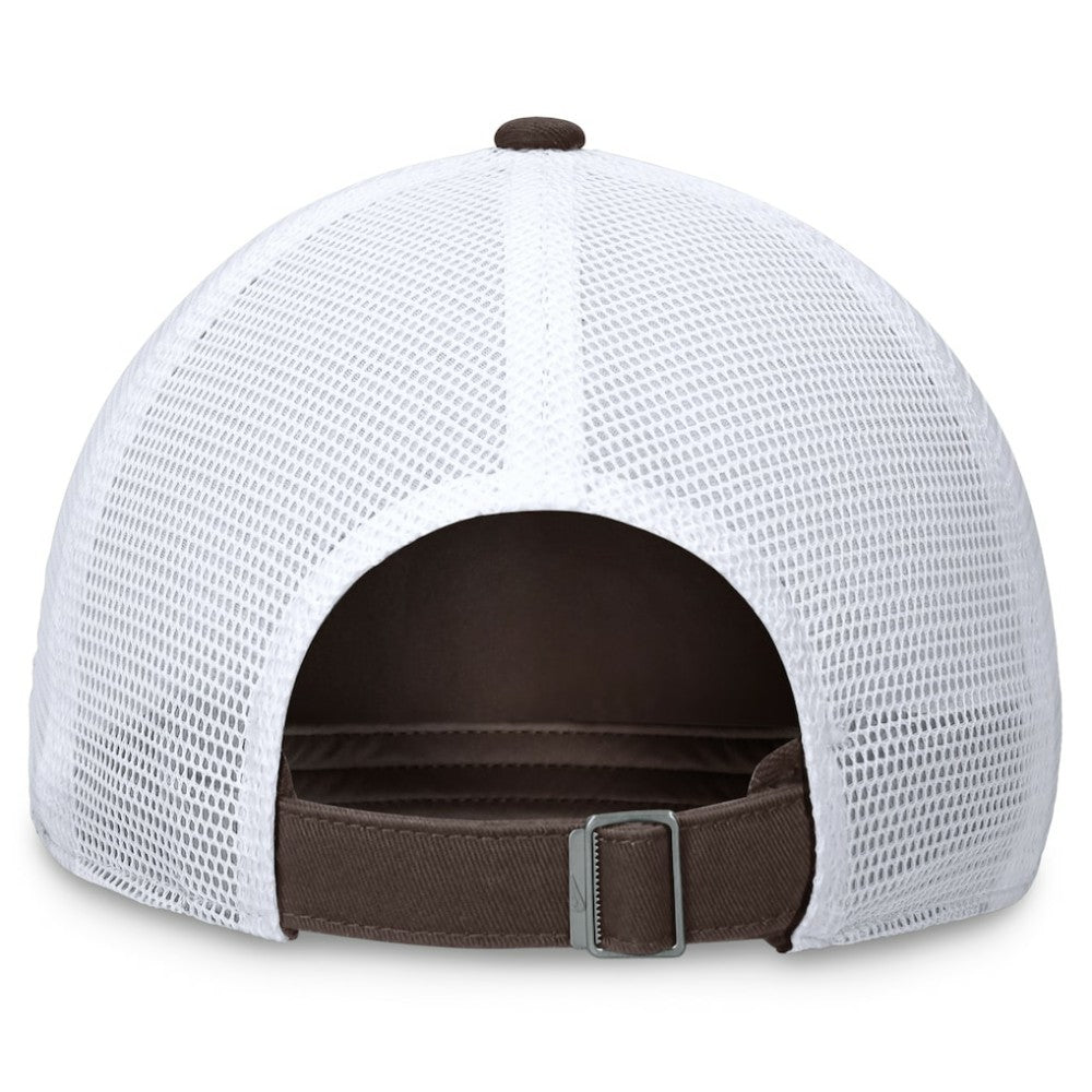 San Diego Padres Nike Wordmark Adjustable Trucker Hat - Brown - Nike Lifestyle