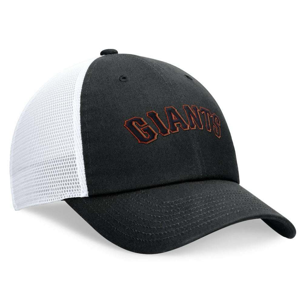 San Francisco Giants Nike Wordmark Adjustable Trucker Hat - Black - Nike on Sale