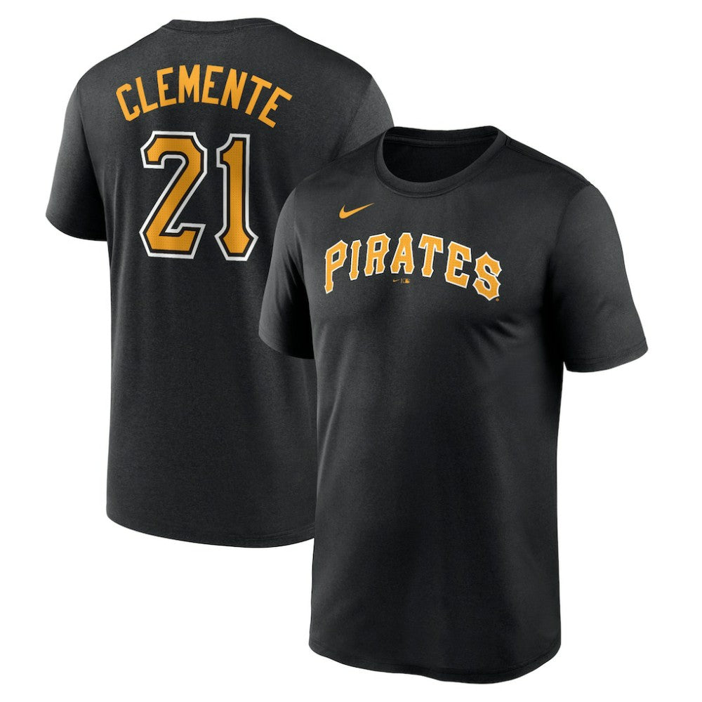 Roberto Clemente Pittsburgh Pirates Nike Legend Name & Number Performance T-Shirt - Black - Nike Discount