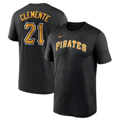 Roberto Clemente Pittsburgh Pirates Nike Legend Name & Number Performance T-Shirt - Black - Nike Discount