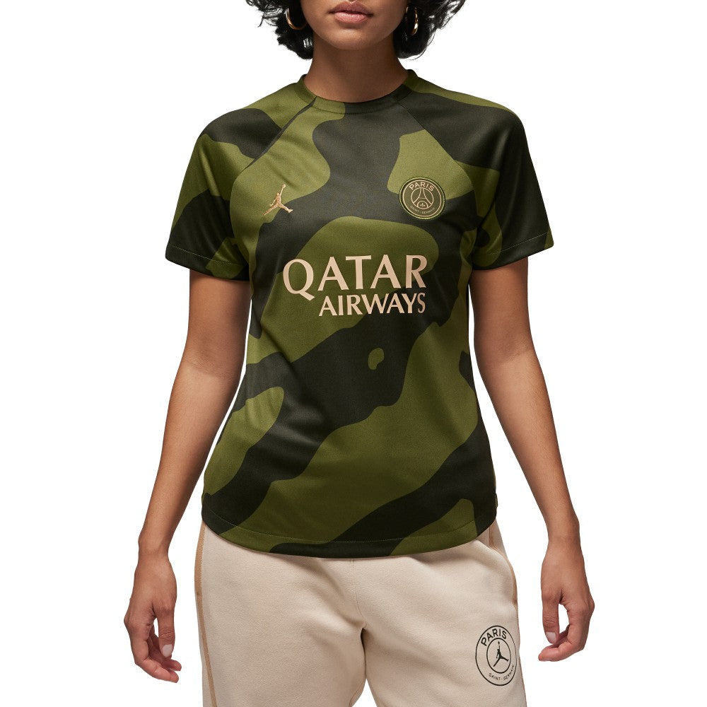 Paris Saint-Germain Jordan Brand Women's 2023/24 Fourth Academy Pro Pre-Match Top Olive - Jordan for sale
