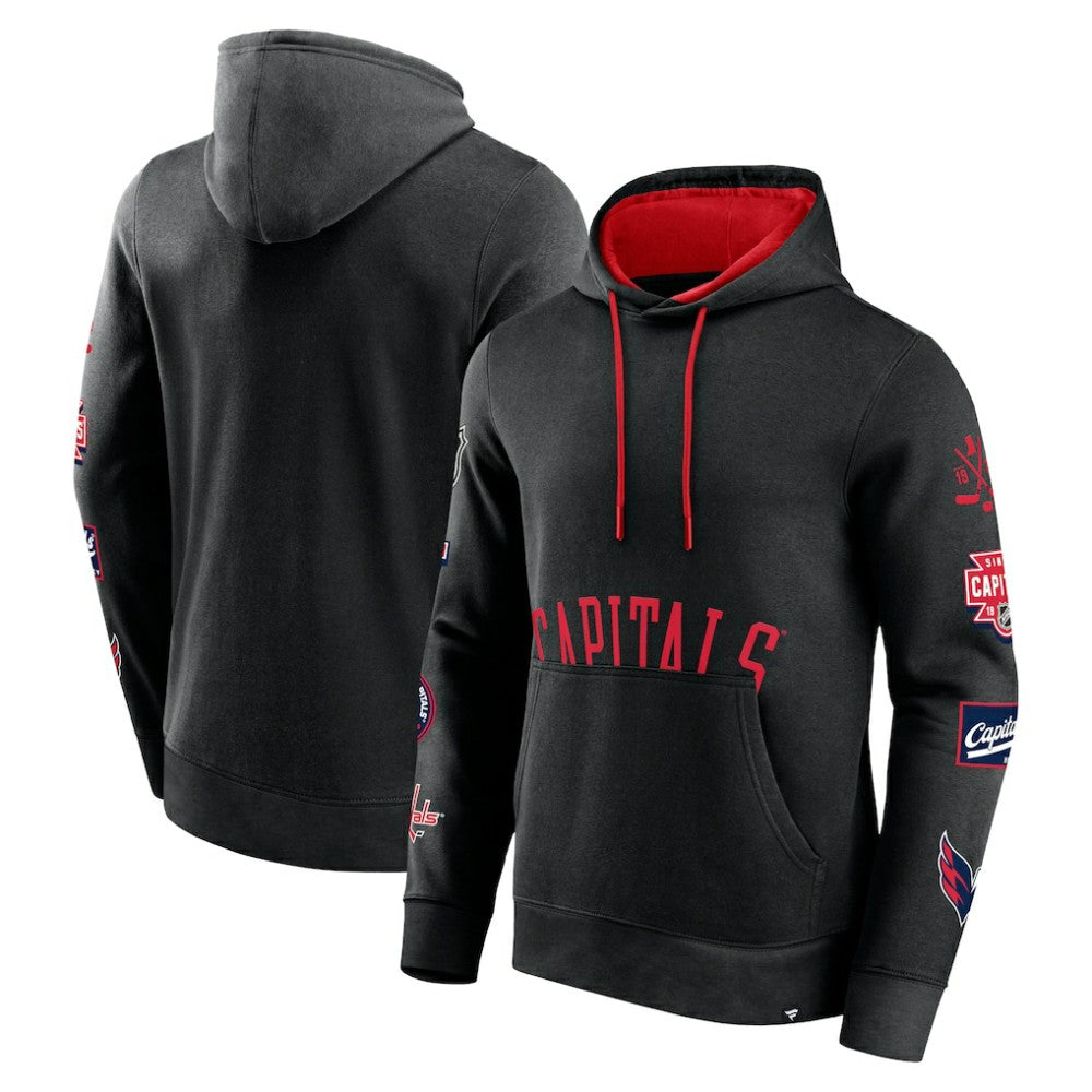 Washington Capitals Fanatics Wild Winner Pullover Hoodie - Black - NHL 200250628