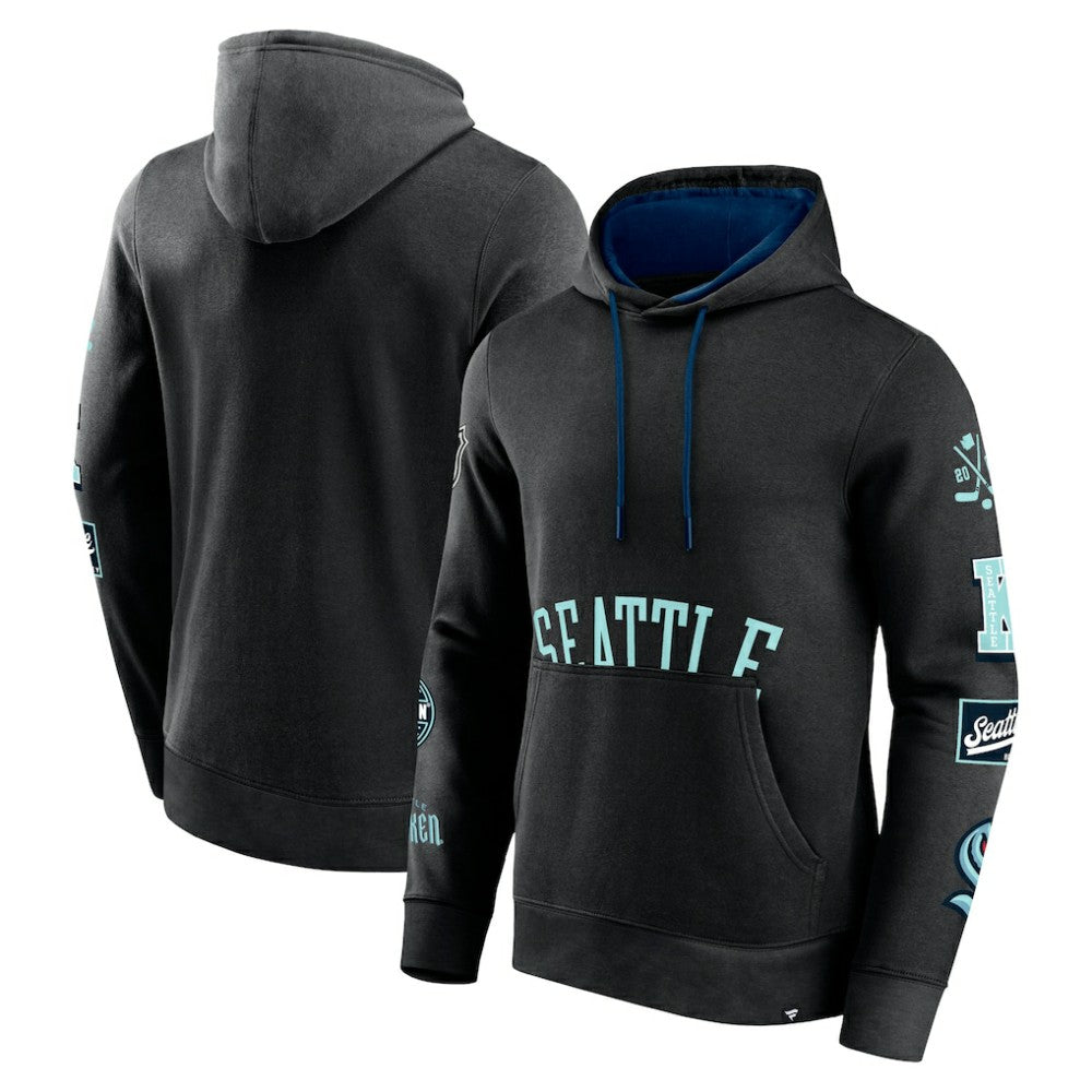 Seattle Kraken Fanatics Wild Winner Pullover Hoodie - Black - NHL 200250644