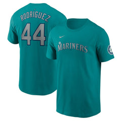 Julio Rodríguez Seattle Mariners Nike Fuse Name & Number Inline T-Shirt - Teal - Nike Sale