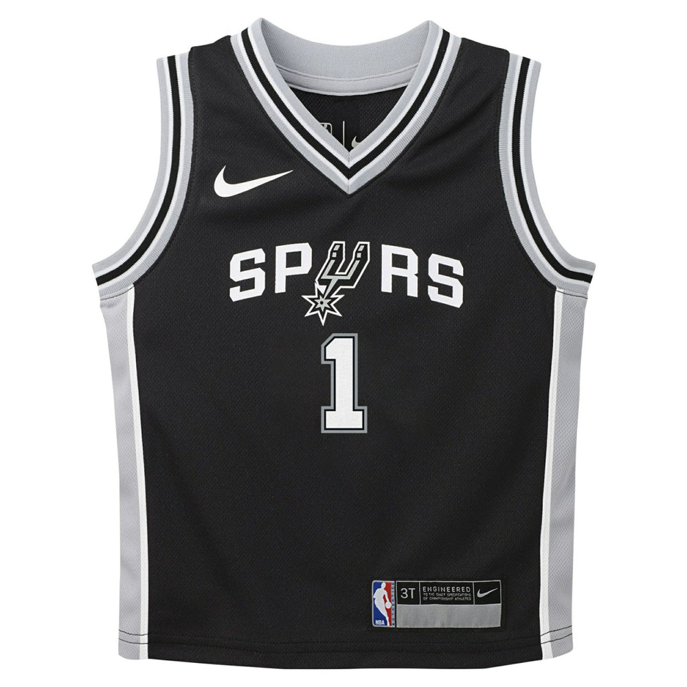 Victor Wembanyama San Antonio Spurs Preschool Swingman Player Jersey Icon Edition Black | Nike Lifestyle