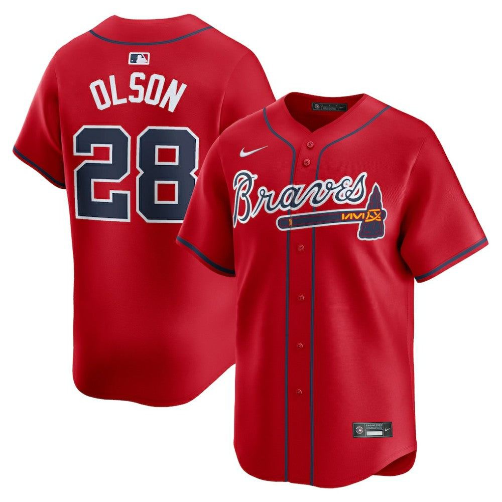 Matt Olson Atlanta Braves Nike Alternate Limited Player Jersey - Red - Nike Online