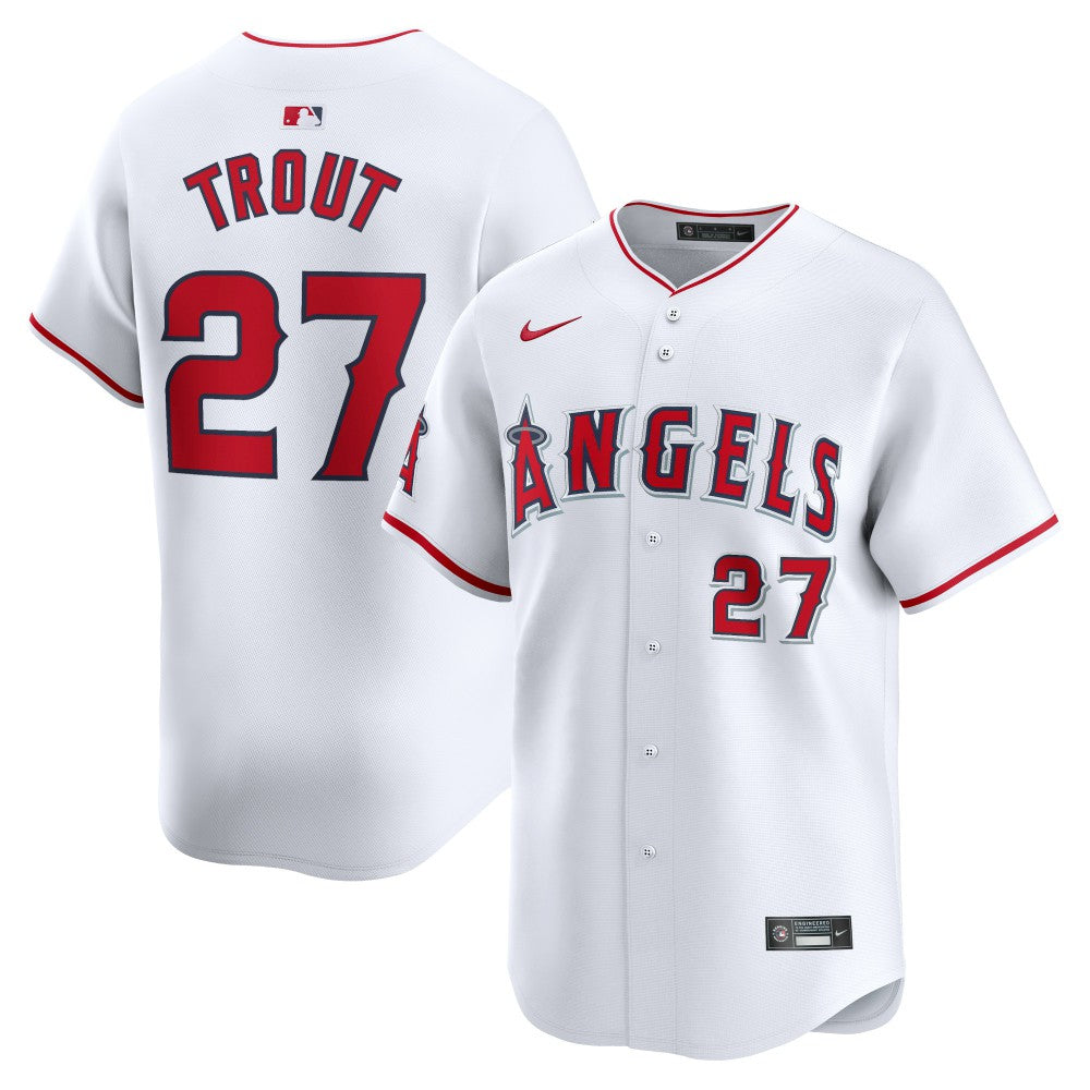Mike Trout Los Angeles Angels Nike Home Limited Player Jersey - White - Nike Sale