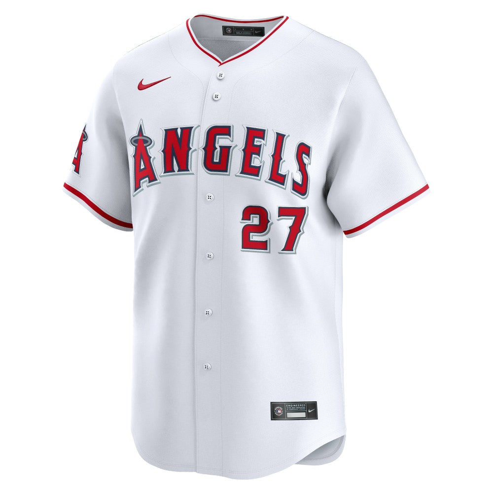 Mike Trout Los Angeles Angels Nike Home Limited Player Jersey - White - Nike Sale