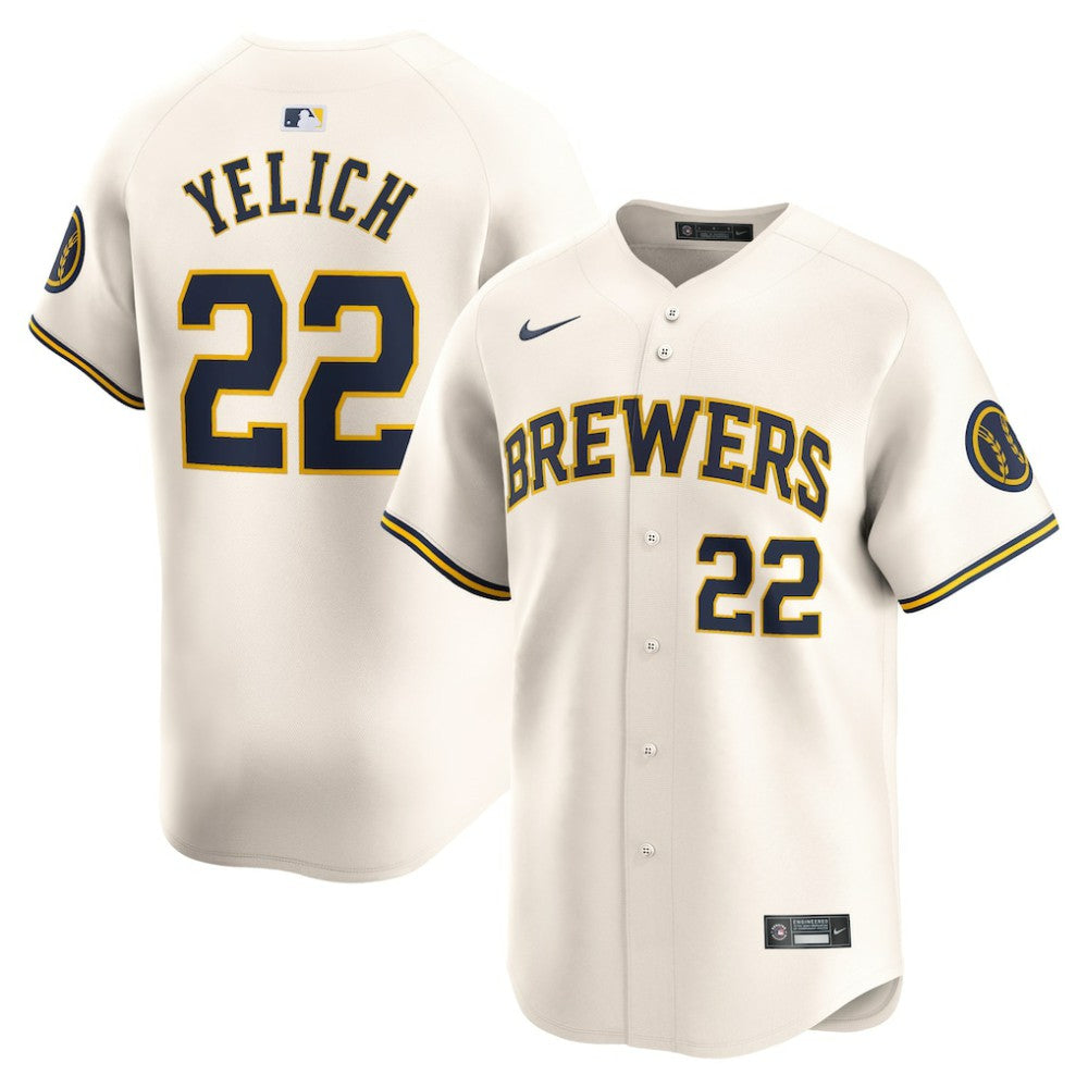 Christian Yelich Milwaukee Brewers Nike Home Limited Player Jersey - Cream - Nike Sale