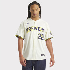 Christian Yelich Milwaukee Brewers Nike Home Limited Player Jersey - Cream - Nike Sale