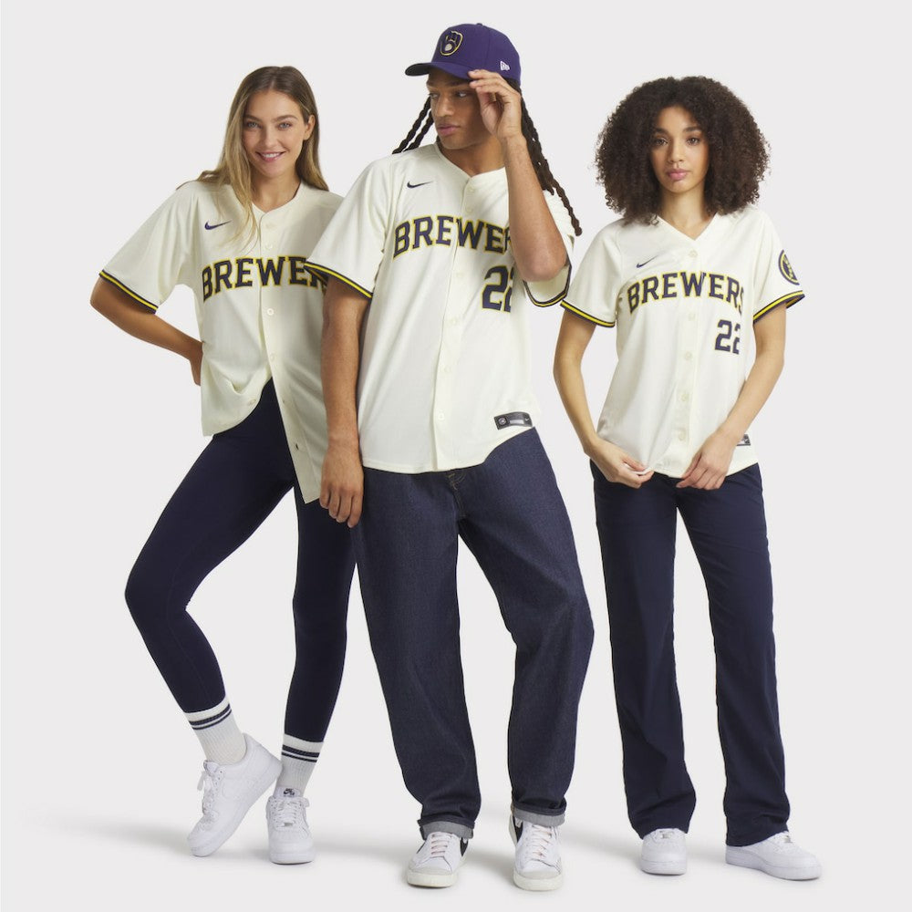 Christian Yelich Milwaukee Brewers Nike Home Limited Player Jersey - Cream - Nike Sale