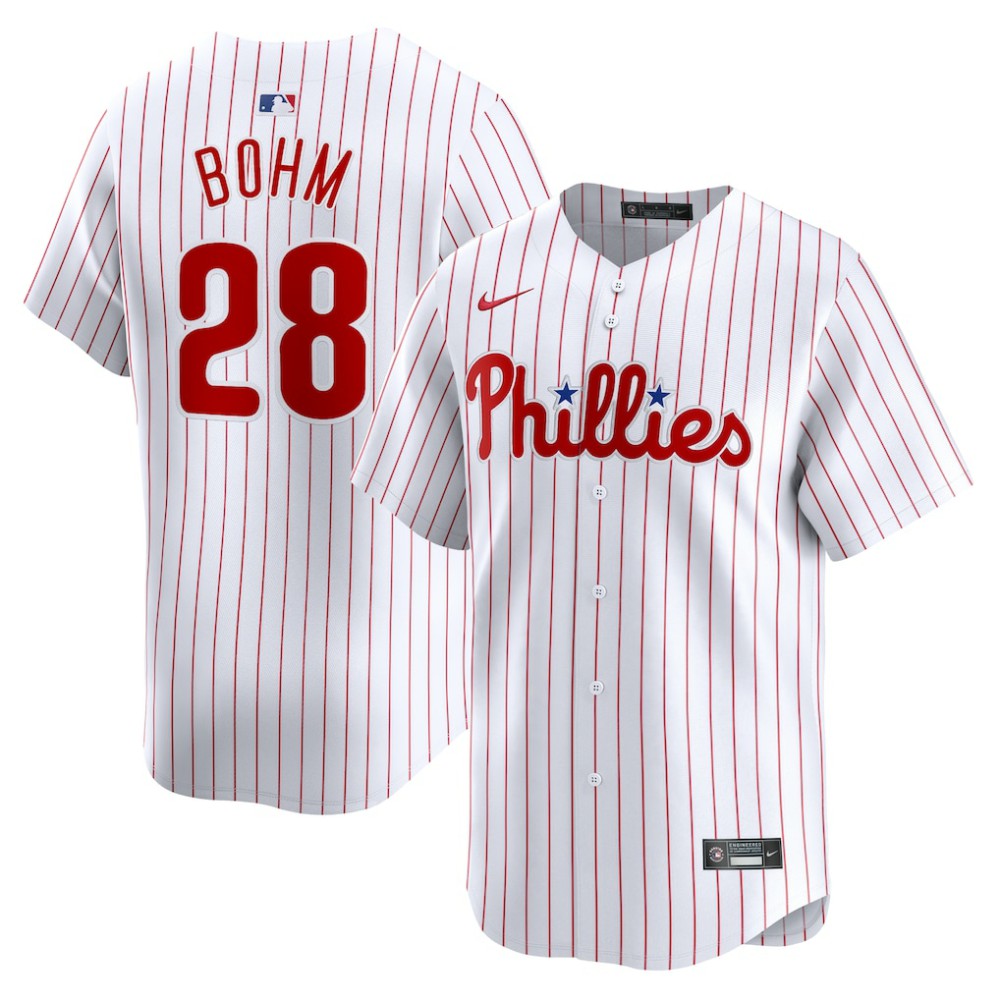 Alec Bohm Philadelphia Phillies Nike Home Limited Player Jersey - White - Nike on Sale