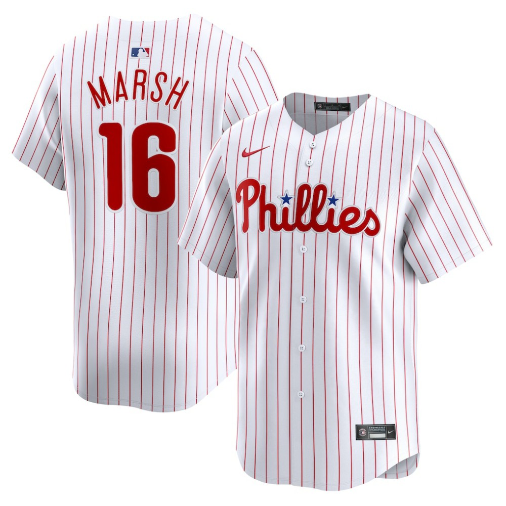 Brandon Marsh Philadelphia Phillies Nike Home Limited Player Jersey - White - Nike on Sale