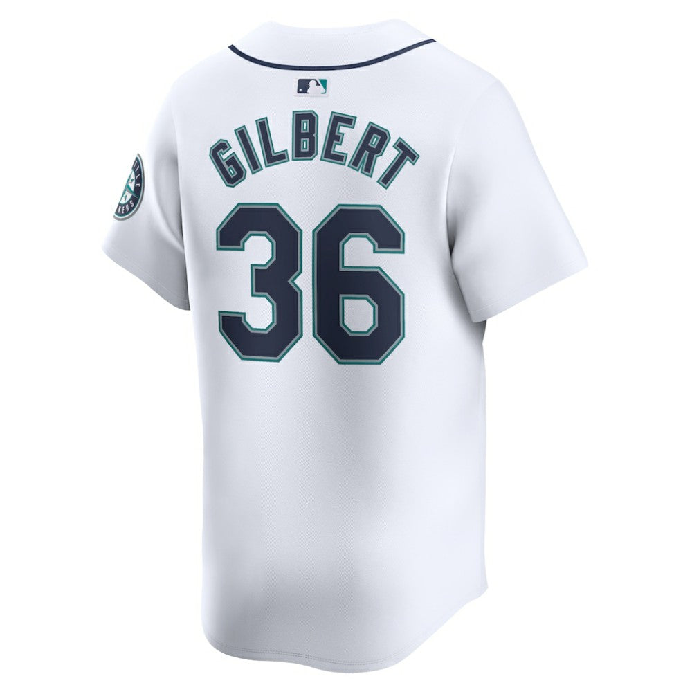 Logan Gilbert Seattle Mariners Nike Home Limited Player Jersey - White - Nike on Sale