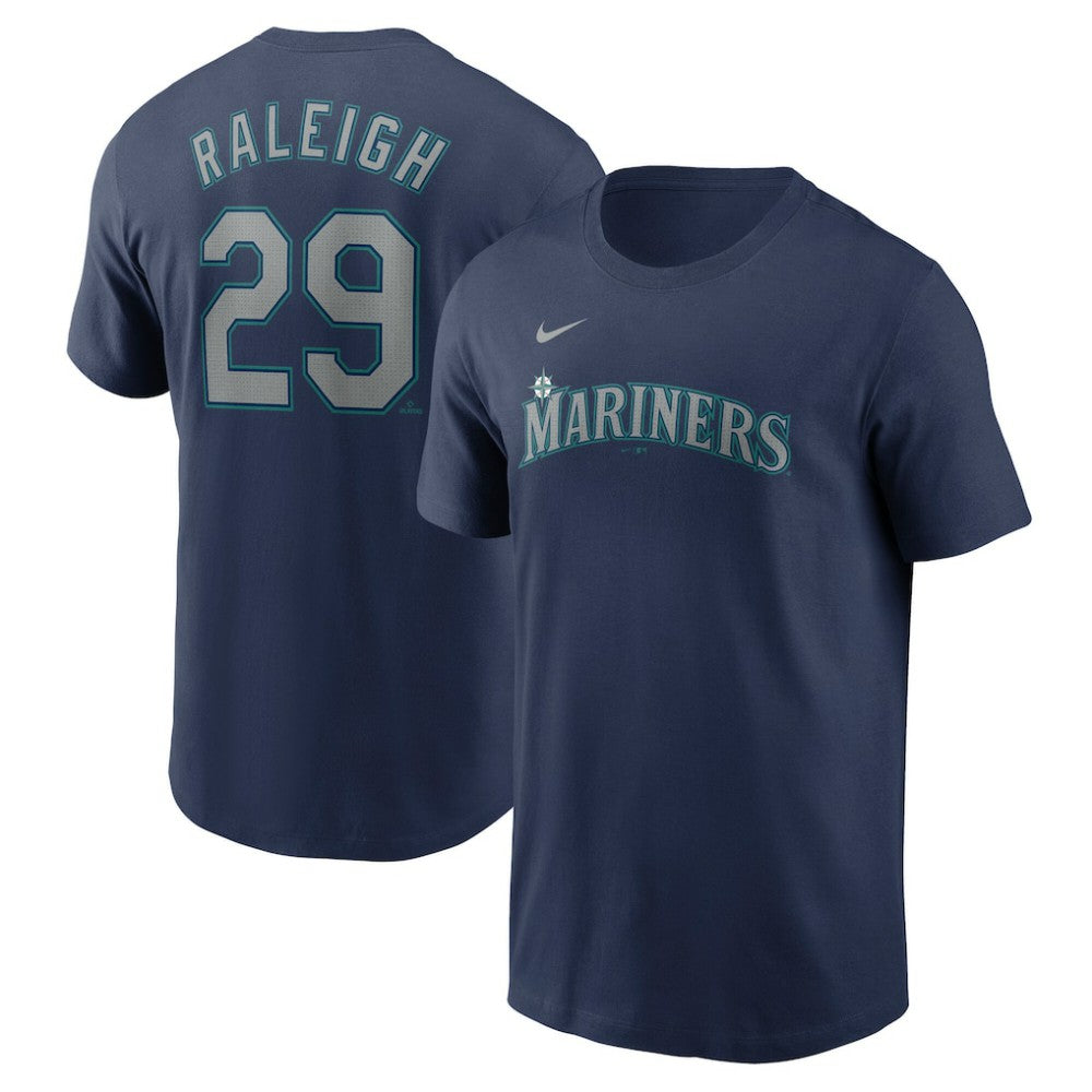 Cal Raleigh Seattle Mariners Nike Fuse Name & Number T-Shirt - Navy - Nike Lifestyle