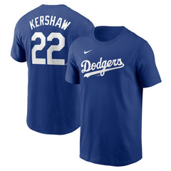 Clayton Kershaw Los Angeles Dodgers Nike Fuse Name & Number T-Shirt - Royal - Nike Discount