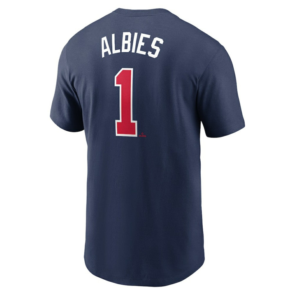 Ozzie Albies Atlanta Braves Nike Fuse Name & Number T-Shirt - Navy - Nike Sale