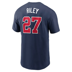 Austin Riley Atlanta Braves Nike Fuse Name & Number T-Shirt - Navy - Nike Discount