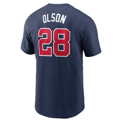 Matt Olson Atlanta Braves Nike Fuse Name & Number T-Shirt - Navy - Nike on Sale